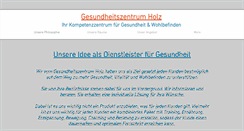 Desktop Screenshot of gesundheitszentrum-holz.de