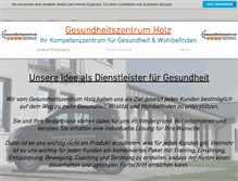 Tablet Screenshot of gesundheitszentrum-holz.de